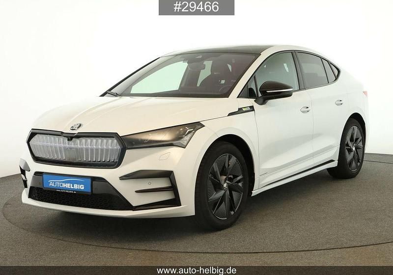 Moonweiss metallic Gebraucht 2023 Skoda Enyaq iV Suite SUV | 37.990 € (Guter Preis) - Bild 1/4