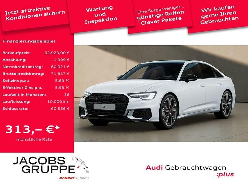 Gletscherweiß metallic Gebraucht 2024 Audi S6 Ambiente Limousine | 62.920 € (Fairer Preis) - Bild 1/4