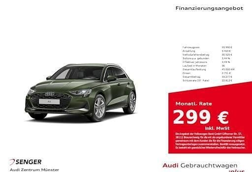 Distriktgrün metallic Gebraucht 2025 Audi A3 Advanced Plus Limousine | 33.990 € (Guter Preis) - Bild 1/4