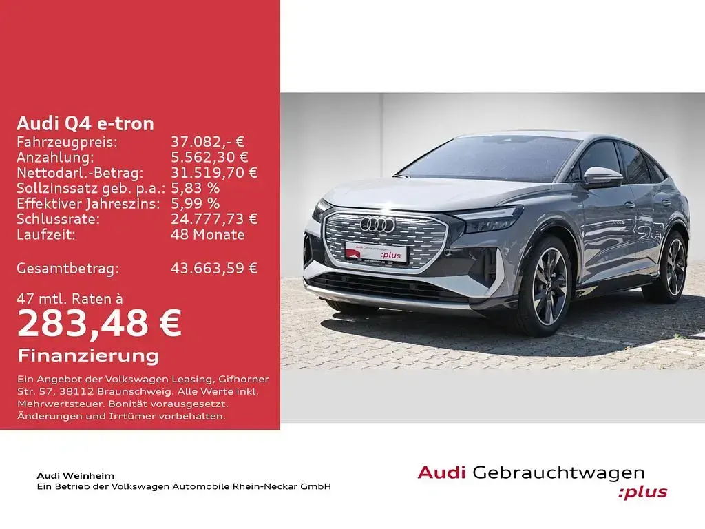 Gebraucht Audi Q4 e-tron S-Line 150 kW (204 PS) 2023 Grau SUV
