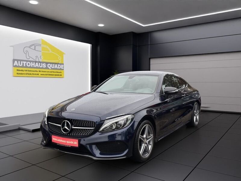 Blau Gebraucht 2017 Mercedes C180 AMG line Coupé | 23.999 € (Teuer) - Bild 1/4