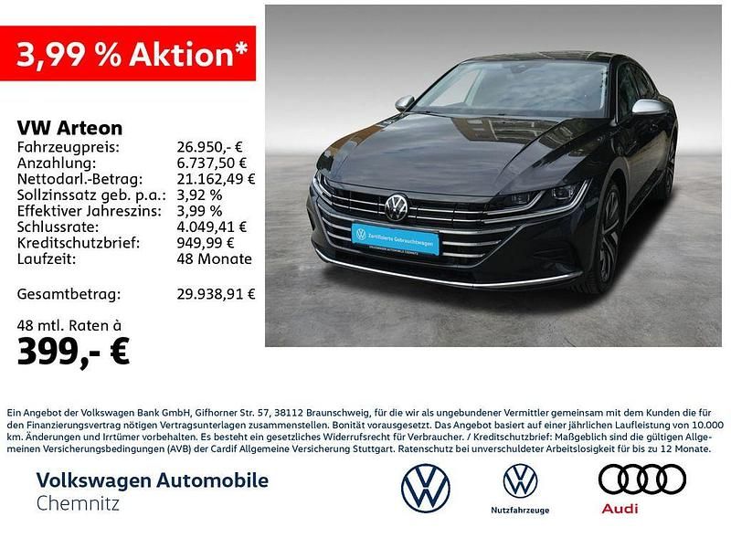 Mangangrau metallic Gebraucht 2022 VW Arteon Elegance Limousine | 26.440 € (Superpreis) - Bild 1/4