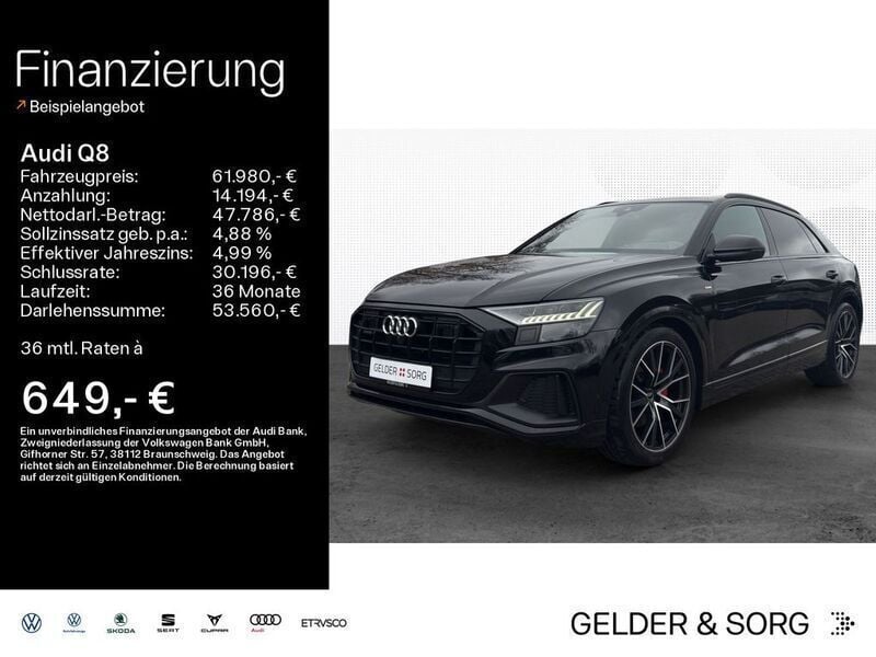 Mythosschwarz metallic Gebraucht 2021 Audi Q8 S-Line SUV | 61.980 € (Guter Preis) - Bild 1/4
