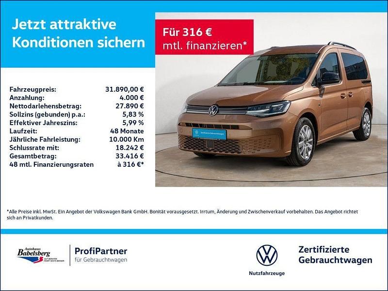 Braun Gebraucht 2022 VW Caddy Life Van / Kleinbus | 31.890 € (Fairer Preis) - Bild 1/3