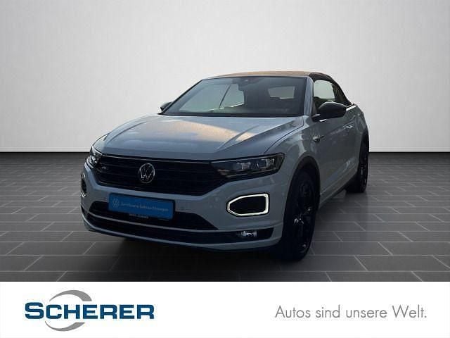 Pure white / schwarz Gebraucht 2021 VW T-Roc Cabriolet R-line Cabrio | 27.390 € (Fairer Preis) - Bild 1/4