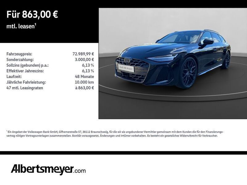 Schwarz Neu 2025 Audi A6 Edition .1 Kombi | 72.990 € (Teuer) - Bild 1/4