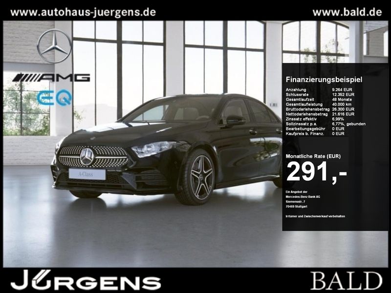 Unilack nachtschwarz Gebraucht 2022 Mercedes A250 AMG Limousine | 30.880 € (Fairer Preis) - Bild 1/4