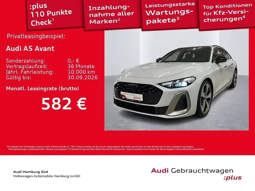 Gebraucht Audi A5 Ambiente 204 PS (150 kW) 2025 Gletscherweiß metallic Kombi