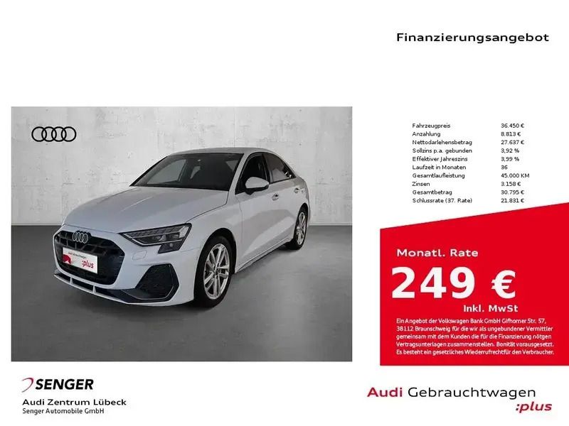 Weiß Gebraucht 2024 Audi A3 S-Line Limousine | 36.450 € - Bild 1/1