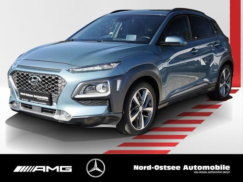 Ceramic blue / mic Gebraucht 2020 Hyundai Kona Premium SUV | 16.490 € (Fairer Preis) - Bild 1/4