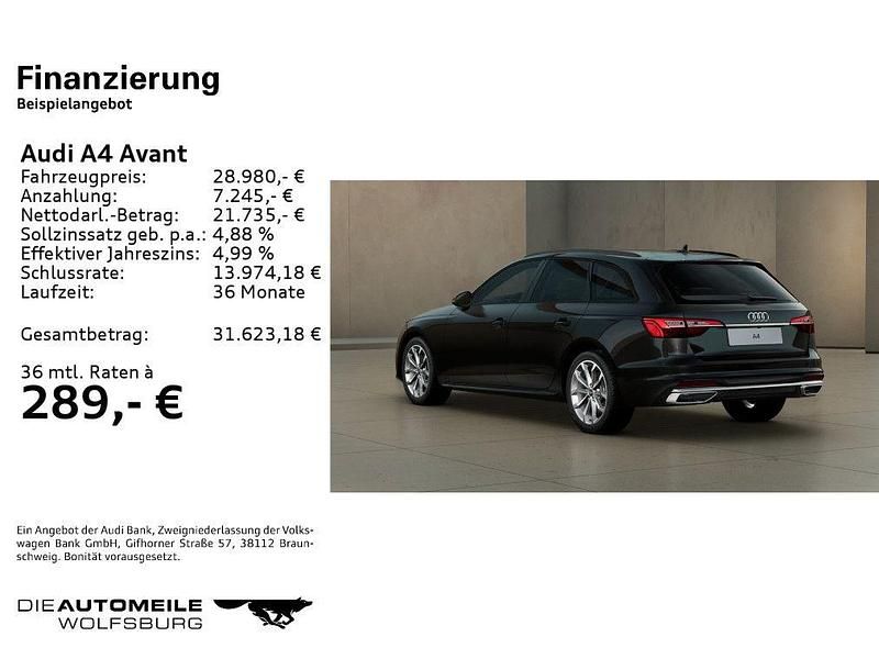 Gebraucht Audi A4 Advanced 204 PS (150 kW) 2023 Brillantschwarz Kombi
