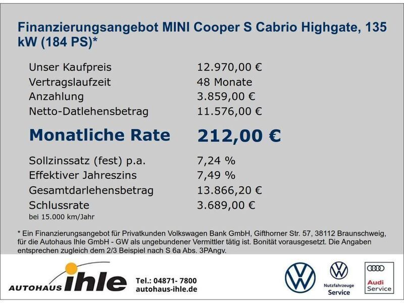 Gebraucht Mini Cooper S Cabriolet 184 PS (135 kW) 2014 Braun Cabrio