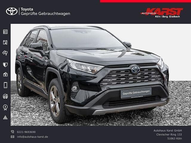 Tiefschwarz mica metallic Gebraucht 2020 Toyota RAV4 Hybrid Plus SUV | 34.090 € (Teuer) - Bild 1/2