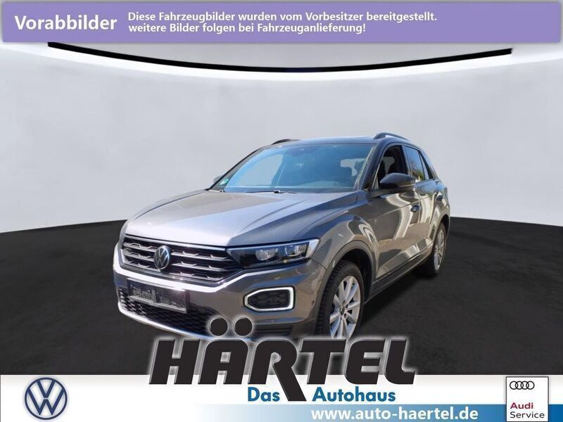 Indiumgrau (grey), metallic Gebraucht 2021 VW T-Roc Sport SUV | 27.100 € (Etwas zu teuer) - Bild 1/4
