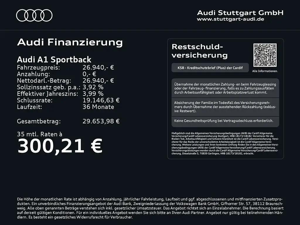 Gebraucht Audi A1 Sportback S-Line 150 PS (110 kW) 2025 Navarrablau metallic Kleinwagen