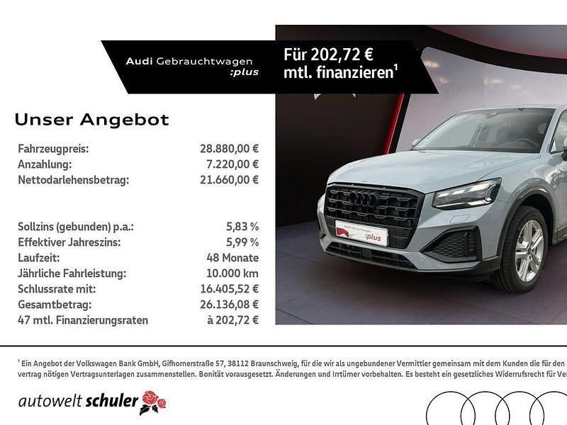 Pfeilgrau perleffekt Gebraucht 2024 Audi Q2 Advanced Plus SUV | 28.880 € (Fairer Preis) - Bild 1/4