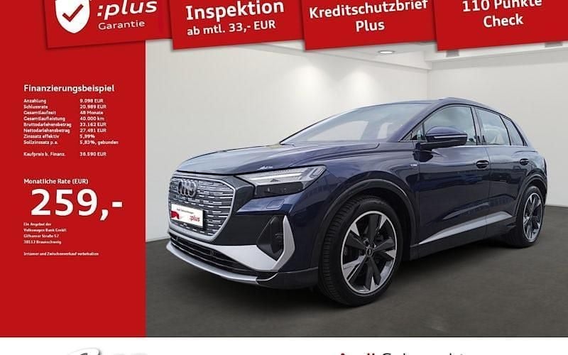Navarrablau metallic Gebraucht 2023 Audi Q4 e-tron Comfort SUV | 36.590 € (Fairer Preis) - Bild 1/4