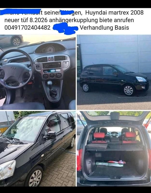 Second-hand Hyundai Matrix 75 CP (55 kW) 2009 Negru Monovolum