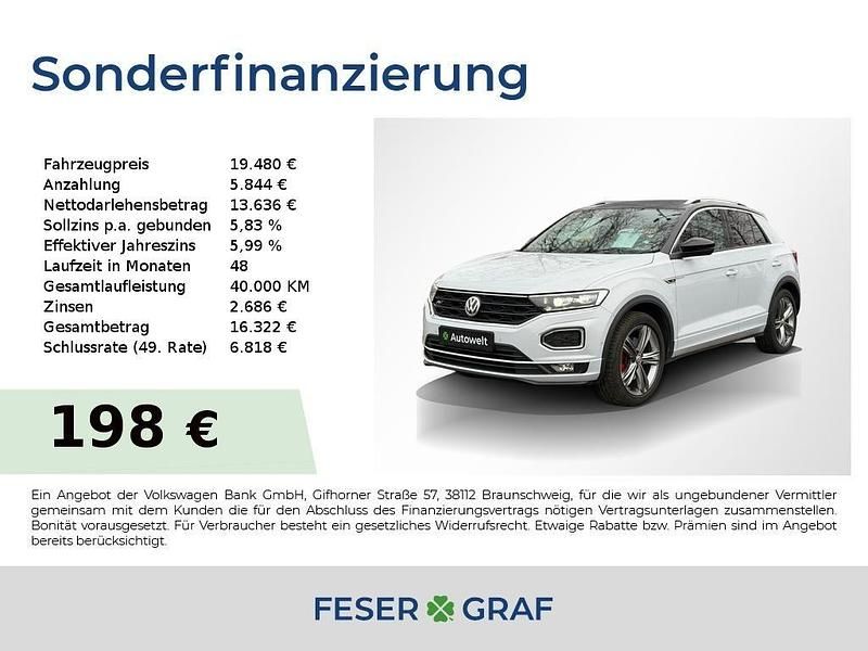 White silver metallic Gebraucht 2019 VW T-Roc Sportline SUV | 19.480 € (Fairer Preis) - Bild 1/4