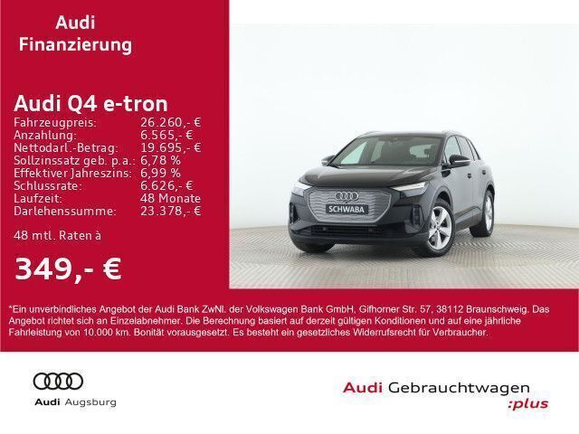 Mythosschwarz metallic Gebraucht 2022 Audi Q4 e-tron Basis SUV | 26.260 € (Fairer Preis) - Bild 1/4
