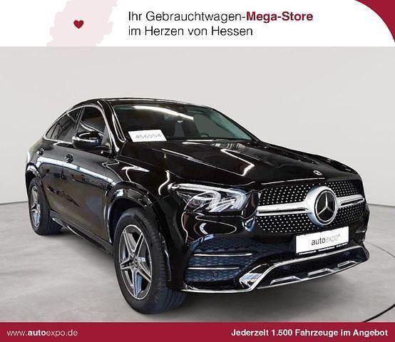 Obsidianschwarz metallic Gebraucht 2022 Mercedes GLE350 AMG line Coupé | 69.990 € - Bild 1/4