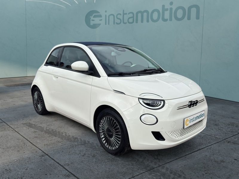 Weiß Gebraucht 2021 Fiat 500e Passion Cabrio | 18.490 € (Guter Preis) - Bild 1/3