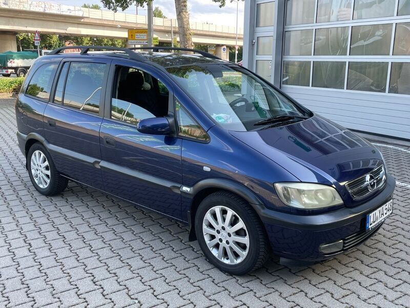 Blau Gebraucht 2000 Opel Zafira Van / Kleinbus | 2.850 € - Bild 1/4