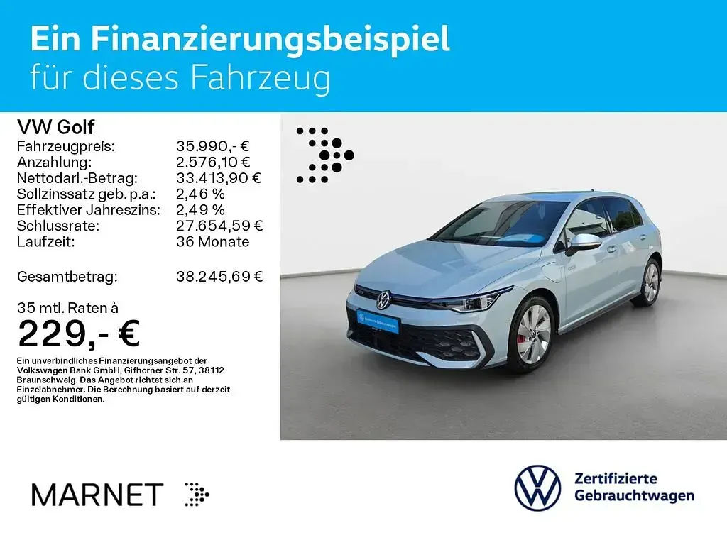 Brugt VW Golf VIII GTE 272 HK (200 kW) 2025 Blå Sedan