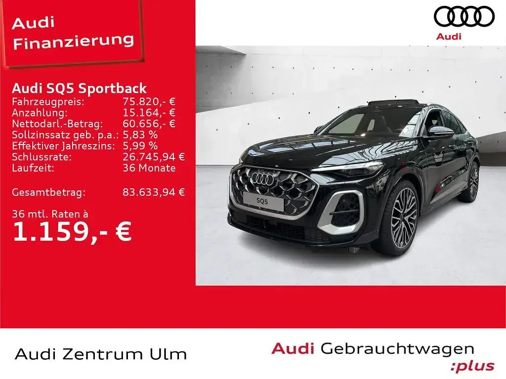 Gebraucht Audi SQ5 Sportback Sport 367 PS (269 kW) 2025 Mythosschwarz metallic SUV