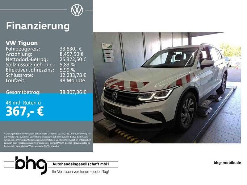 Weiß Gebraucht 2023 VW Tiguan Life SUV | 33.830 € (Fairer Preis) - Bild 1/3