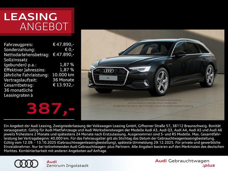 Mythosschwarz metallic Gebraucht 2025 Audi A6 Advanced Plus Kombi | 46.980 € (Superpreis) - Bild 1/3
