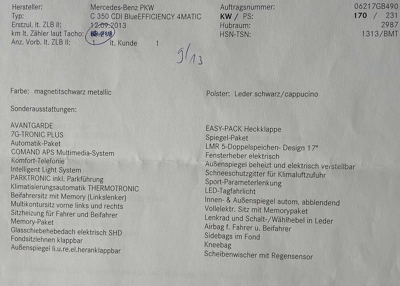 Gebraucht 2013 Mercedes C350 Avantgarde Kombi | 11.500 € (Etwas zu teuer) - Bild 1/4