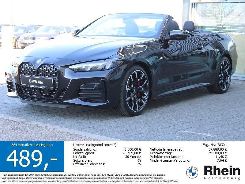 Saphirschwarz metallic Neu 2025 BMW 420 M Sport Cabrio | 56.649 € (Superpreis) - Bild 1/4
