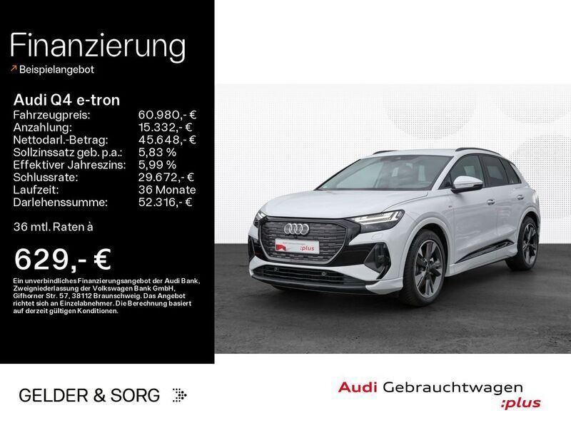 Gletscherweiß metallic Gebraucht 2023 Audi Q4 e-tron Ambiente SUV | 60.980 € - Bild 1/4