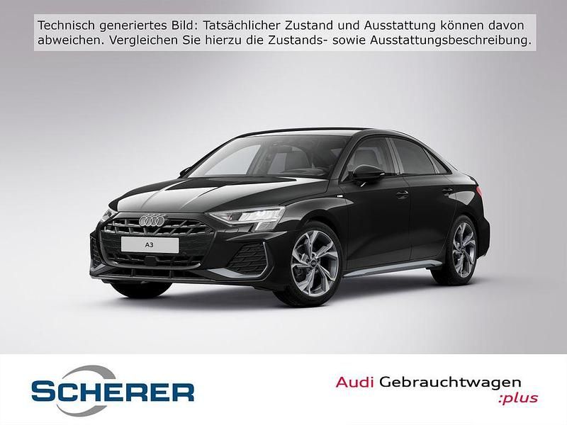 Mythosschwarz metallic Gebraucht 2025 Audi A3 S-Line Limousine | 35.990 € (Guter Preis) - Bild 1/4
