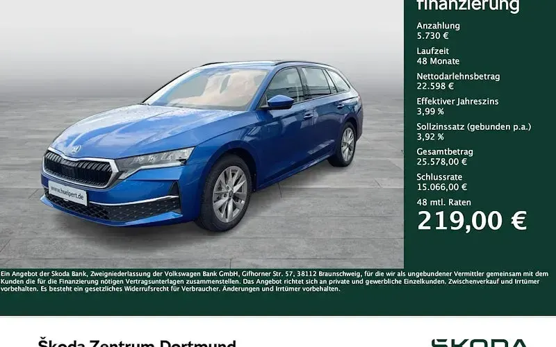 Occasion Skoda Octavia Selection 116 ch (85 kW) 2025 Bleue Break