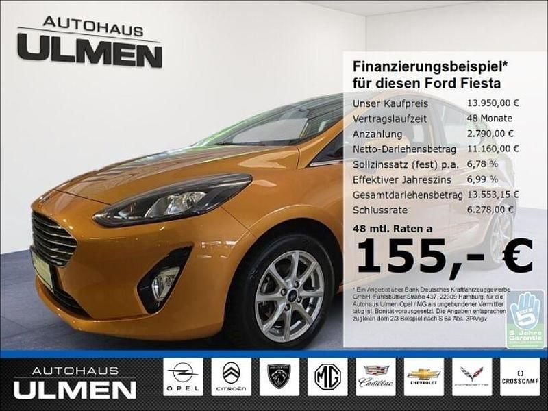 Gelb Gebraucht 2021 Ford Fiesta Titanium Kleinwagen | 13.950 € (Guter Preis) - Bild 1/4