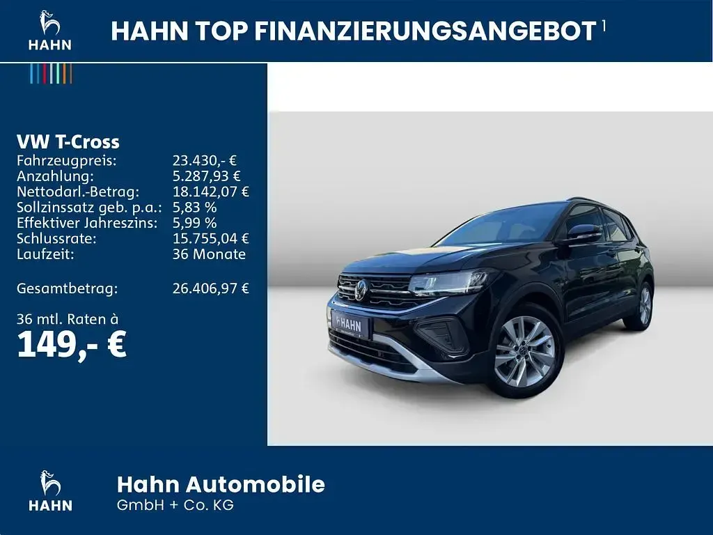 Gebraucht VW T-Cross Goal 116 PS (85 kW) 2025 Schwarz SUV