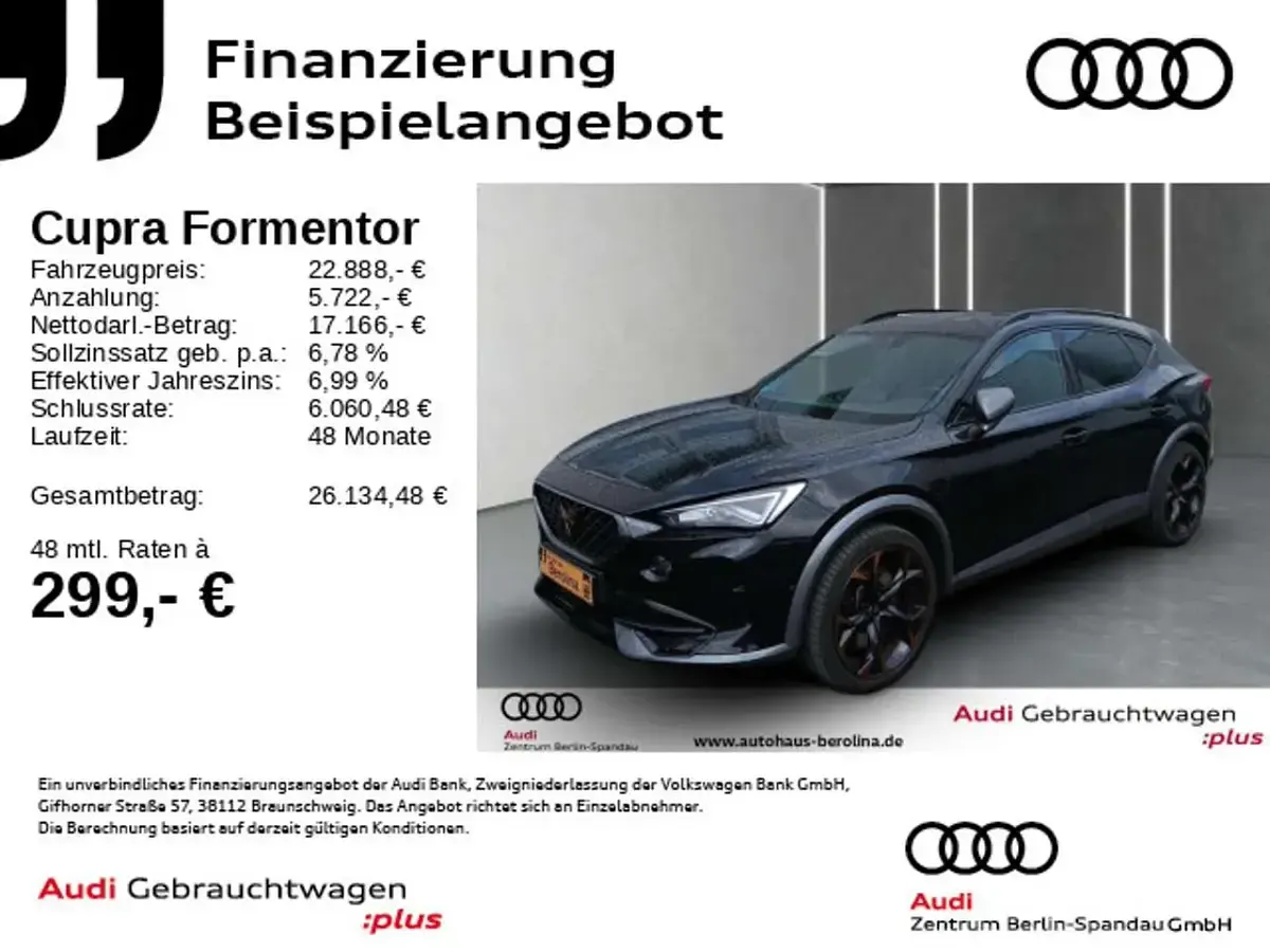 Gebraucht Cupra Formentor VZ 245 PS (180 kW) 2022 Schwarz SUV