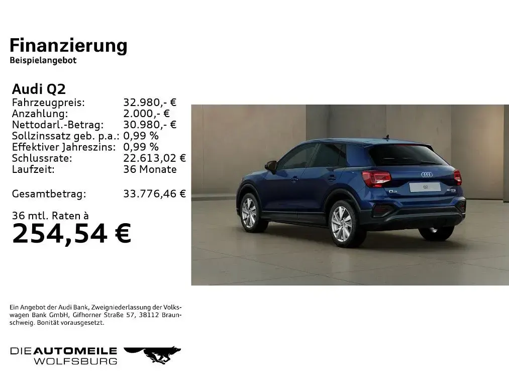 Gebraucht Audi Q2 Advanced 190 PS (139 kW) 2025 Navarrablau metallic SUV