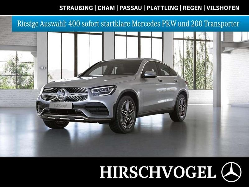 Metalliclack hightechsilber Gebraucht 2021 Mercedes GLC300e AMG line Coupé | 41.870 € (Fairer Preis) - Bild 1/4