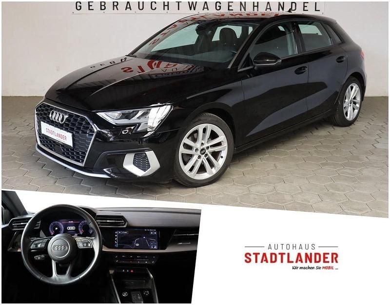 Schwarz Gebraucht 2022 Audi A3 Sportback Advanced Limousine | 19.990 € (Guter Preis) - Bild 1/4
