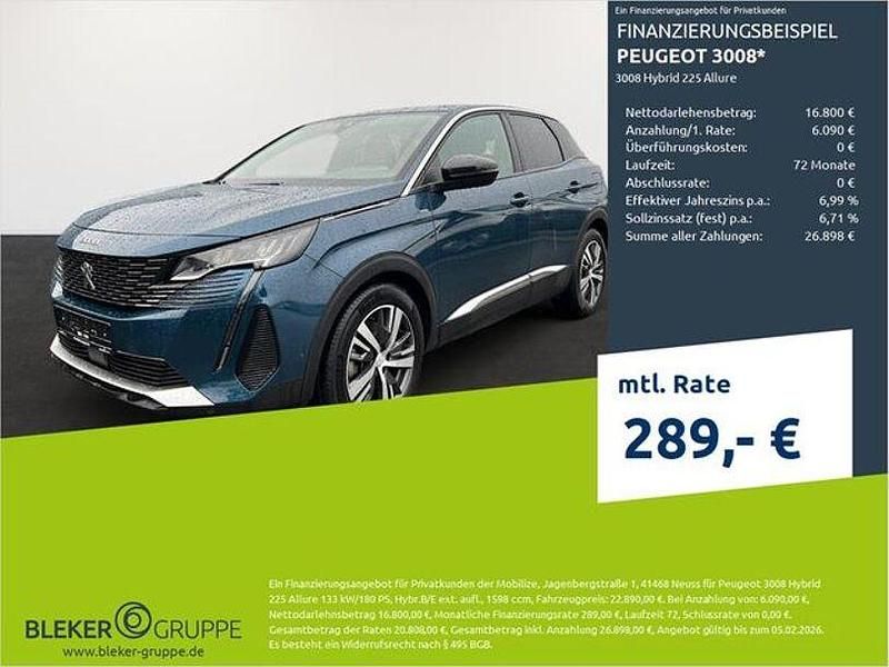 Celebes blau Gebraucht 2021 Peugeot 3008 Allure SUV | 22.690 € (Guter Preis) - Bild 1/3