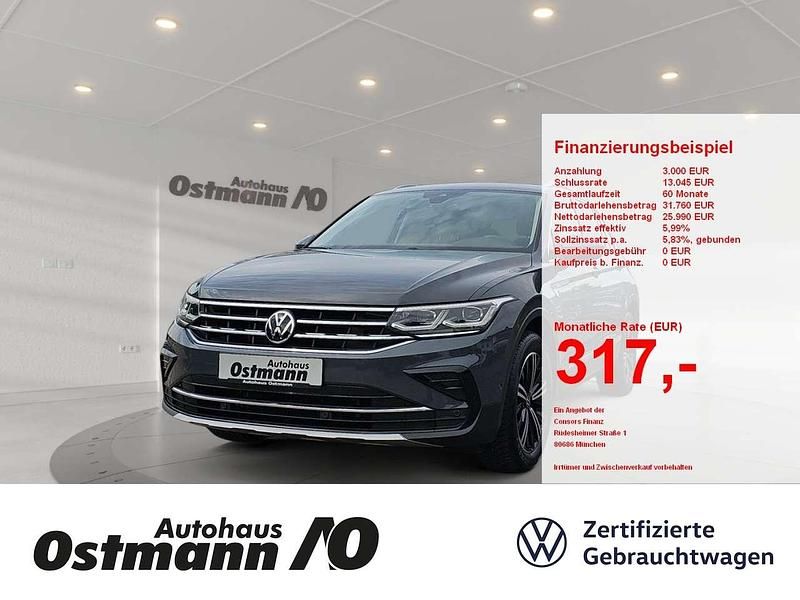 Grau Gebraucht 2021 VW Tiguan Elegance SUV | 28.990 € (Etwas zu teuer) - Bild 1/4