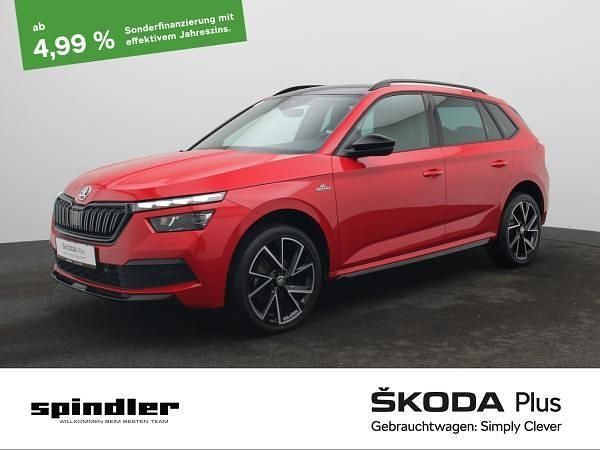 Rot (velvetrot metallic) Gebraucht 2021 Skoda Kamiq Monte Carlo SUV | 26.991 € (Etwas zu teuer) - Bild 1/3