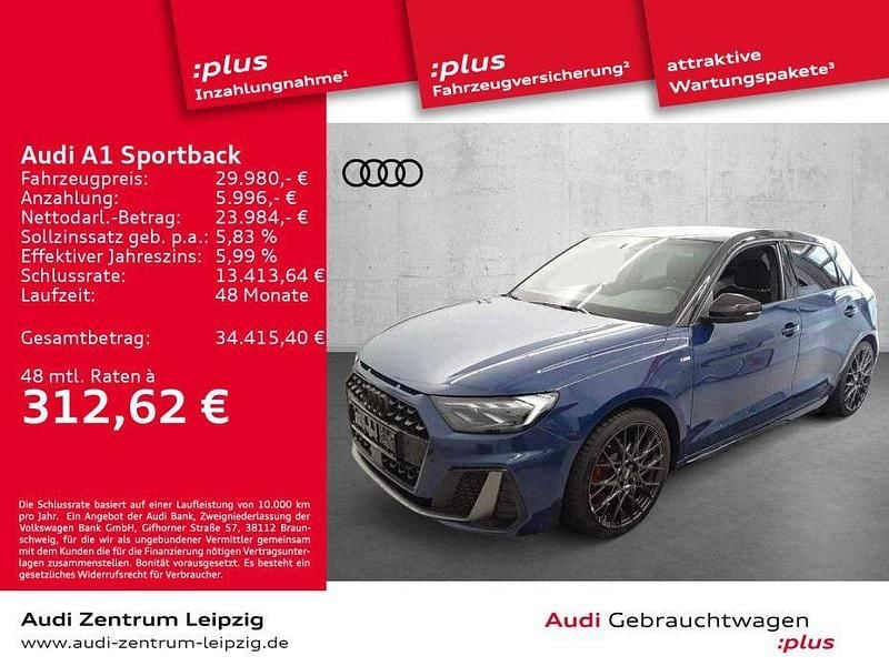 Ascariblau metallic Gebraucht 2022 Audi A1 Sportback S-Line Kleinwagen | 29.980 € (Fairer Preis) - Bild 1/3