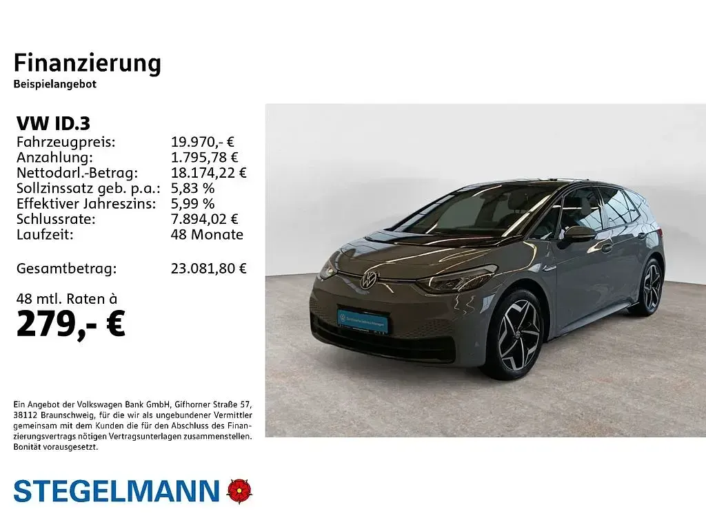 Usata VW ID.3 Pro 150 kW (204 CV) 2022 Grigio Utilitaria