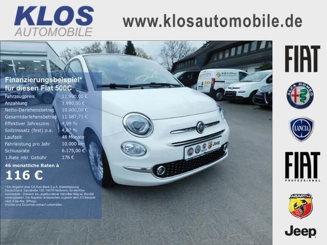 Gebraucht Fiat 500C Lounge 69 PS (50 kW) 2019 Weiss Cabrio