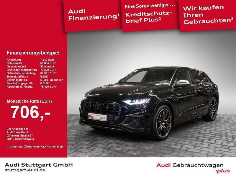 Mythosschwarz metallic Gebraucht 2022 Audi SQ8 Ambiente SUV | 75.490 € (Superpreis) - Bild 1/2