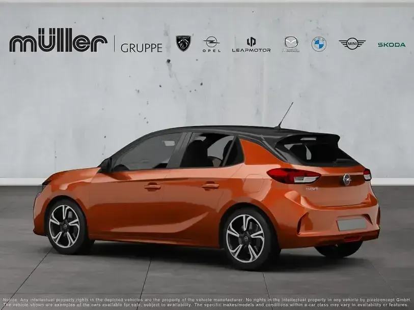 Usata Opel Corsa-e Edition 100 kW (136 CV) 2022 Arancione Utilitaria